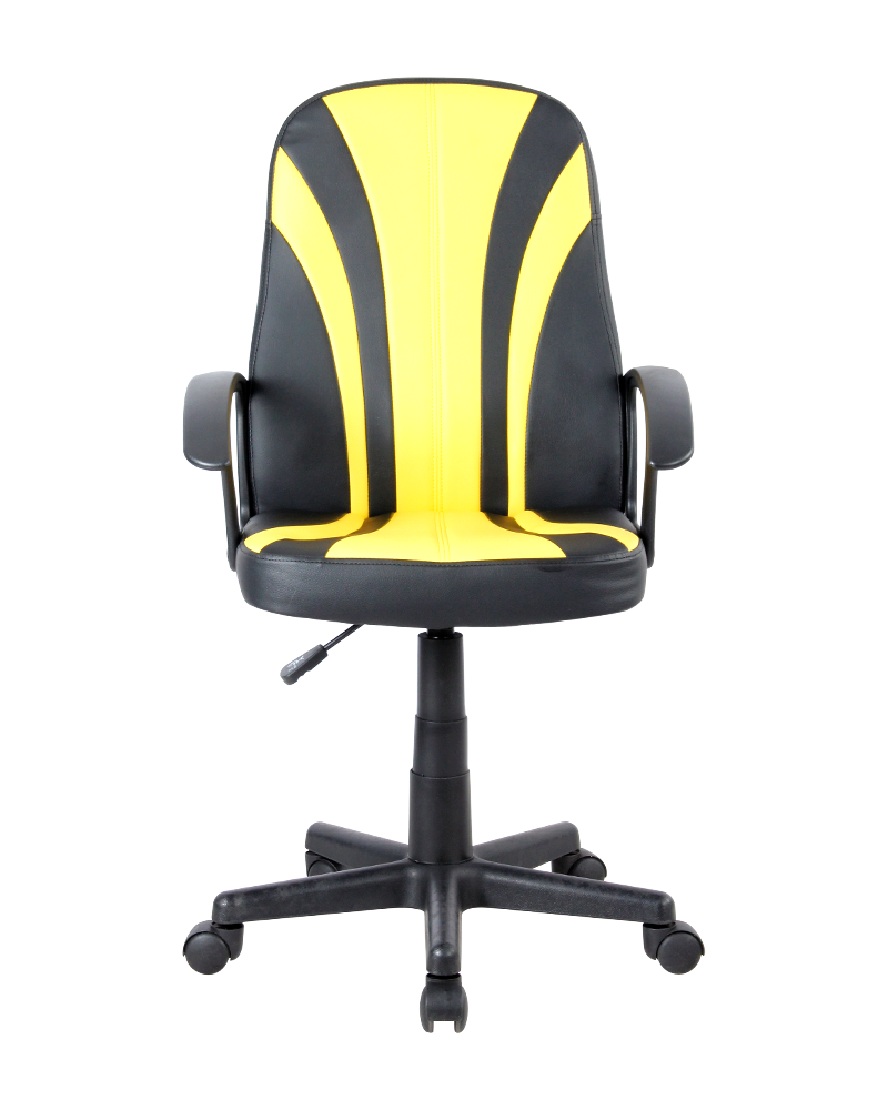 Sedie per computer girevoli ergonomiche gialle nere per bambini/ragazzi